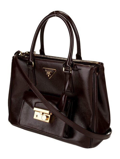 Prada Saffiano Lux Leather Galleria Double Zip