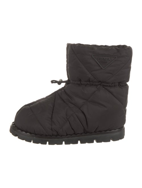 Prada Nylon Lace-Up Boots
