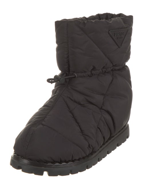 Prada Nylon Lace-Up Boots
