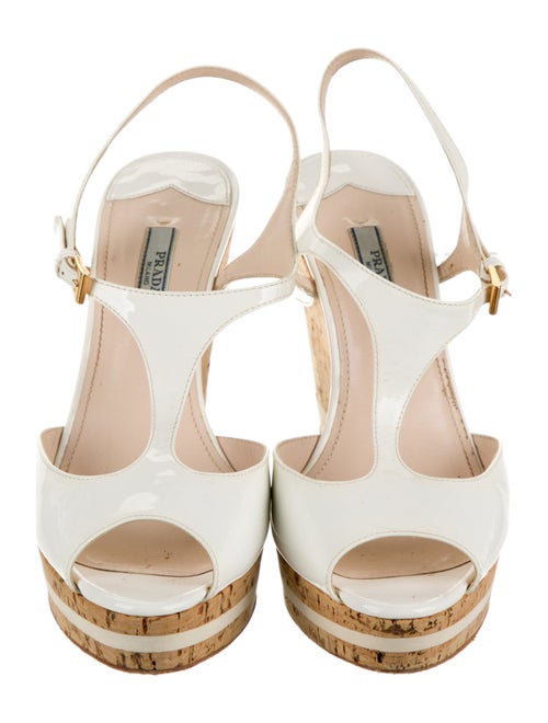 Prada Patent Leather T-Strap Sandals