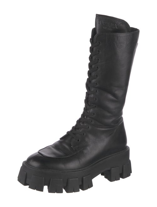 Prada Leather Combat Boots