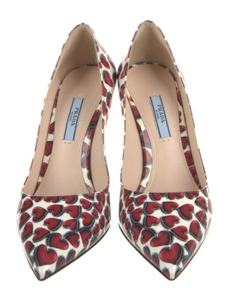 Prada Patent Leather Printed Pumps