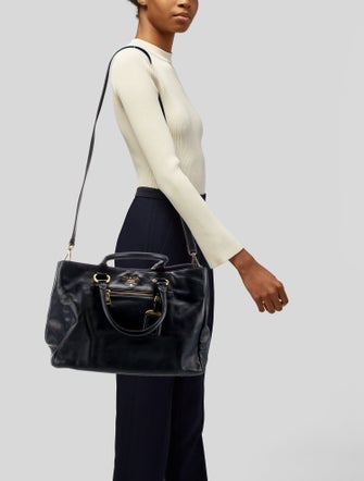 Prada Soft Calf Leather Shoulder Bag