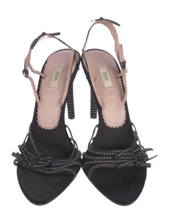 Prada Satin Slingback Sandals