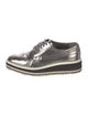 Prada Leather Eyelet Trim Oxfords