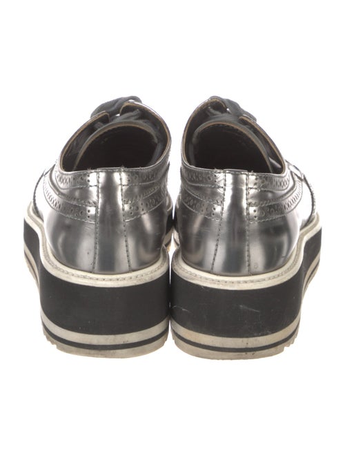 Prada Leather Eyelet Trim Oxfords