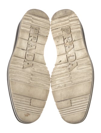 Prada Leather Eyelet Trim Oxfords