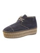 Prada Suede Whipstitch Trim Espadrilles