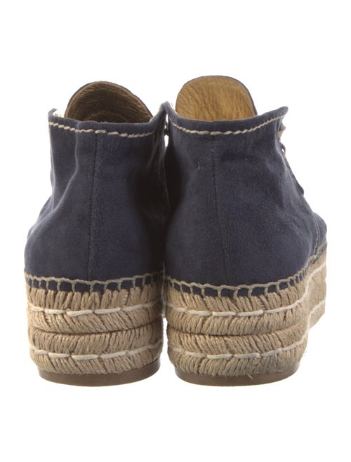 Prada Suede Whipstitch Trim Espadrilles