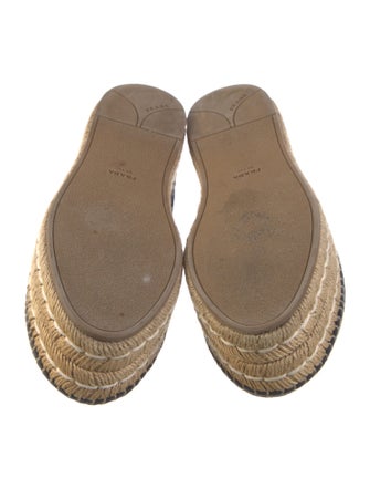 Prada Suede Whipstitch Trim Espadrilles