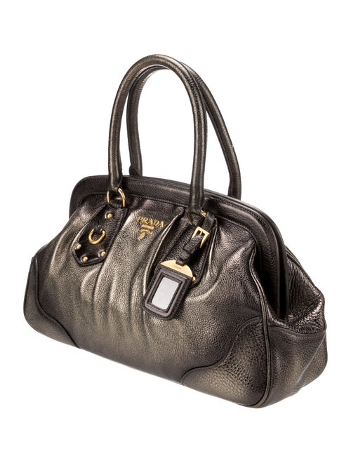 Prada Vitello Daino Leather Top Handle Bag Vintage