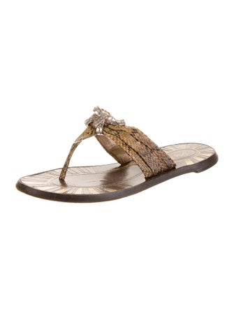 Prada Python Animal Print Slides