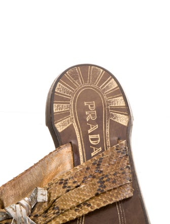 Prada Python Animal Print Slides