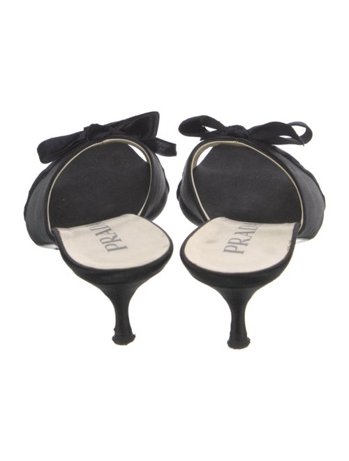 Prada Satin Bow Accents Slides