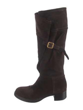 Prada Suede Riding Boots