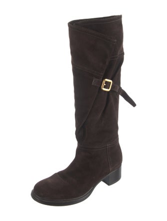 Prada Suede Riding Boots