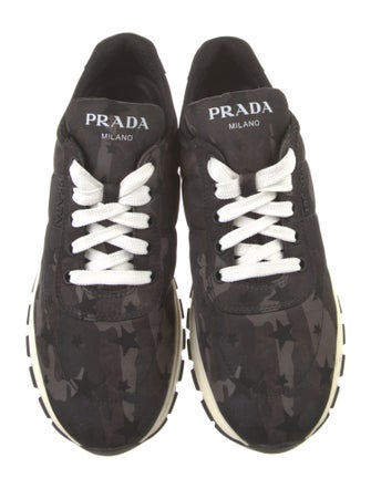 Prada Nylon Camouflage Print Sneakers