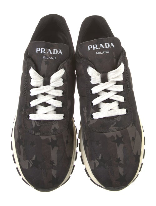 Prada Nylon Camouflage Print Sneakers