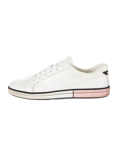 Prada Leather Colorblock Pattern Sneakers