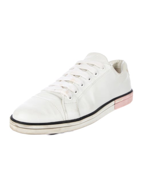 Prada Leather Colorblock Pattern Sneakers