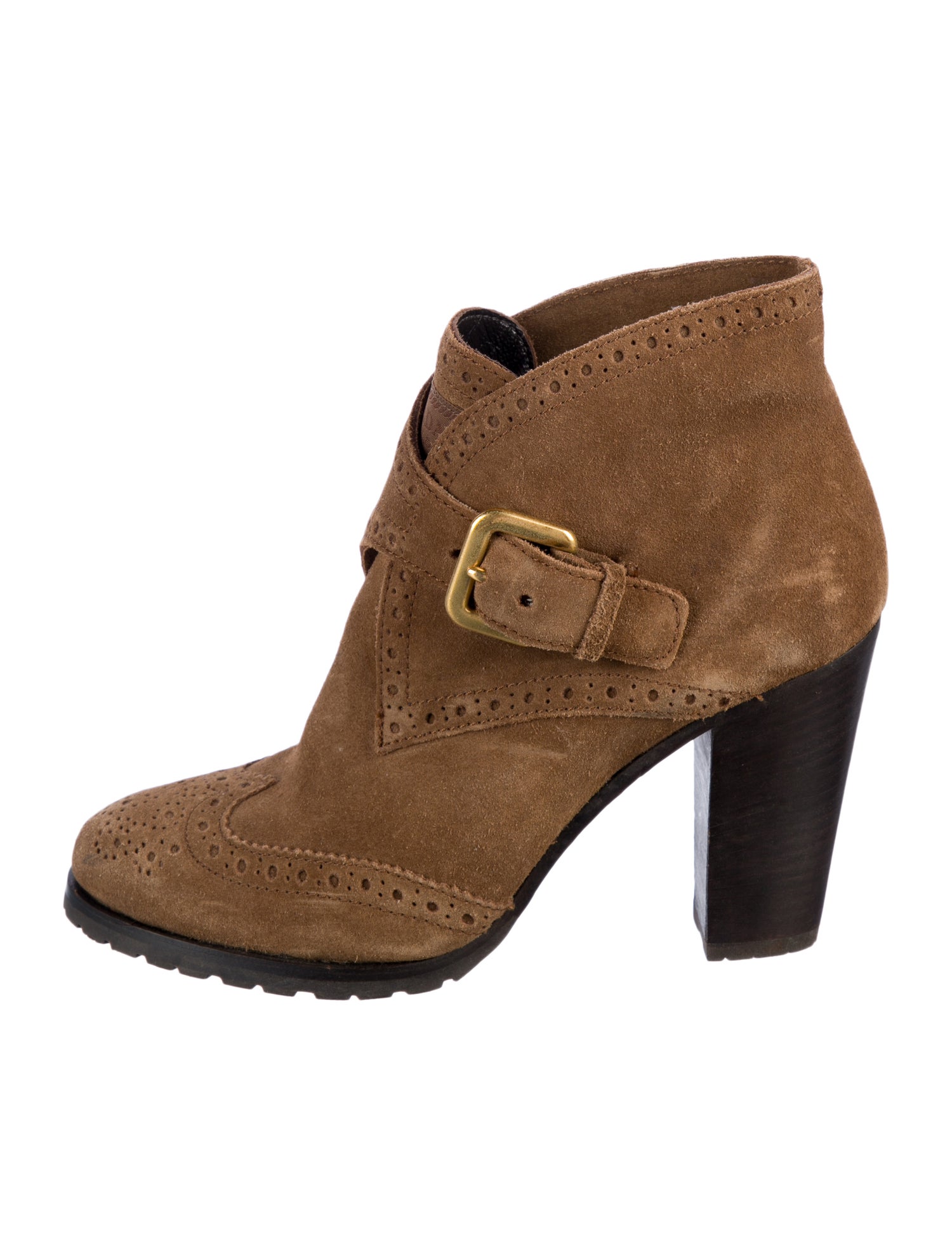 Prada Suede Colorblock Pattern Boots