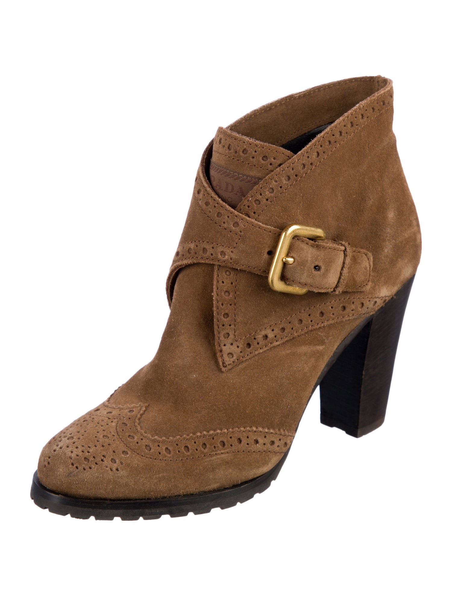 Prada Suede Colorblock Pattern Boots