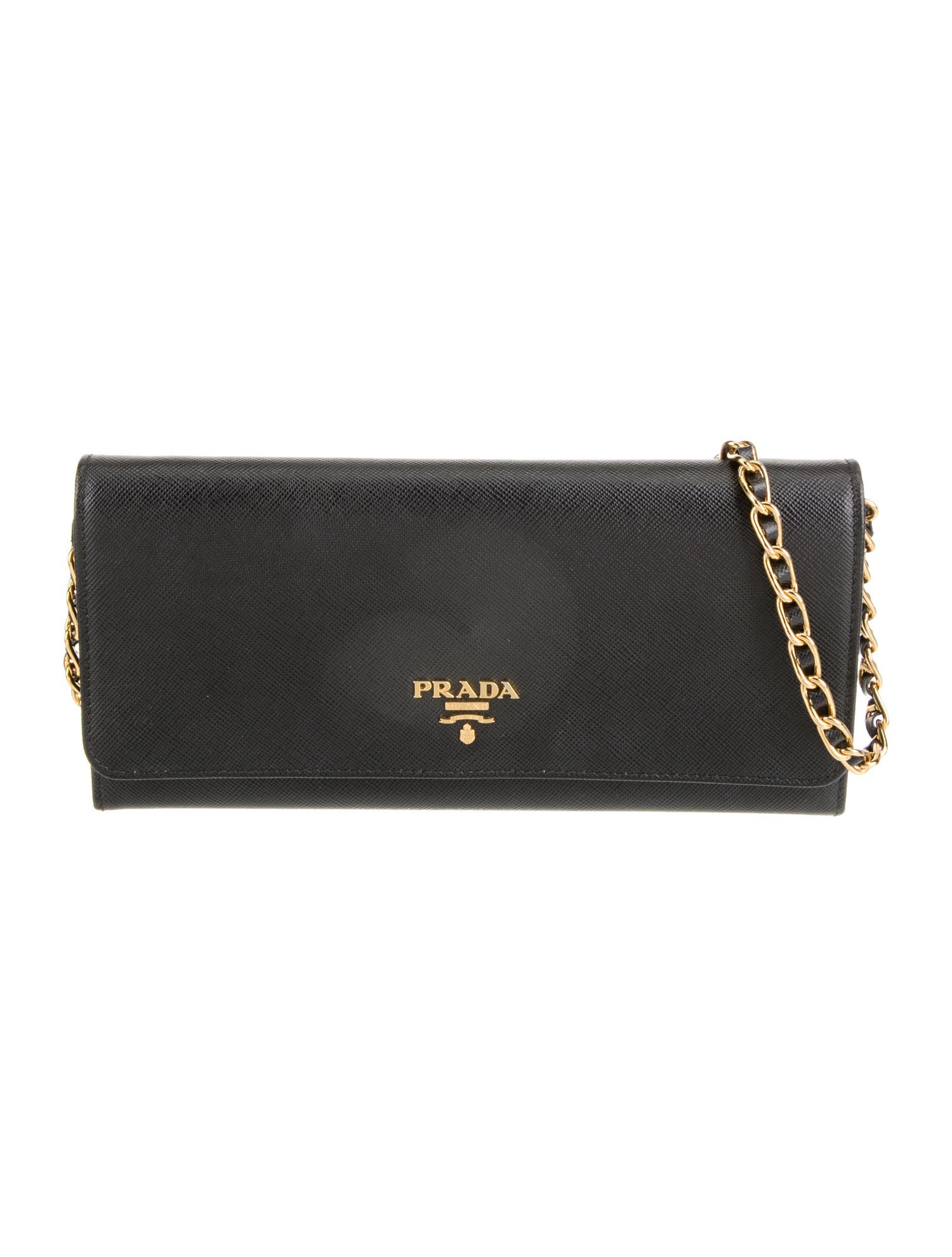 Prada Enameled Metal Triangle Evening Bag