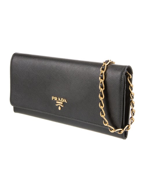 Prada Enameled Metal Triangle Evening Bag