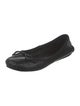 Prada Leather Bow Accents Ballet Flats