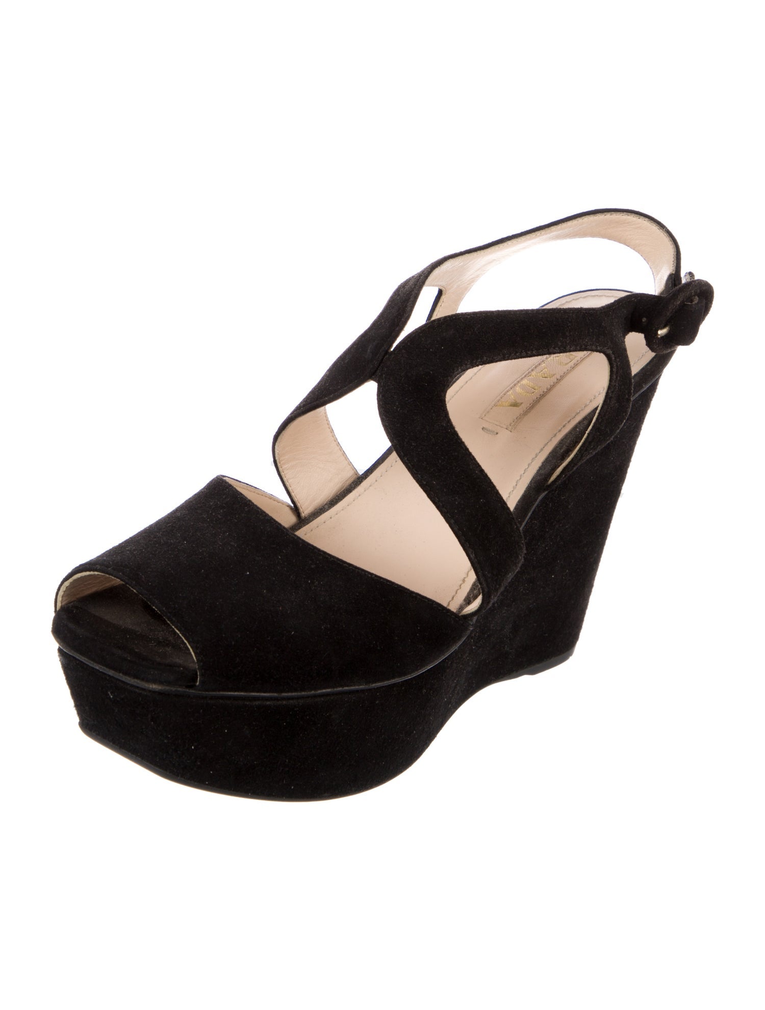 Prada Suede Slingback Sandals