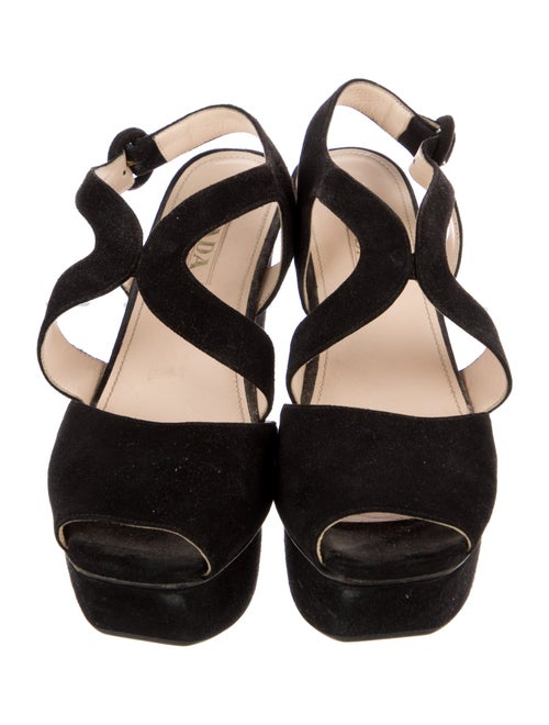 Prada Suede Slingback Sandals