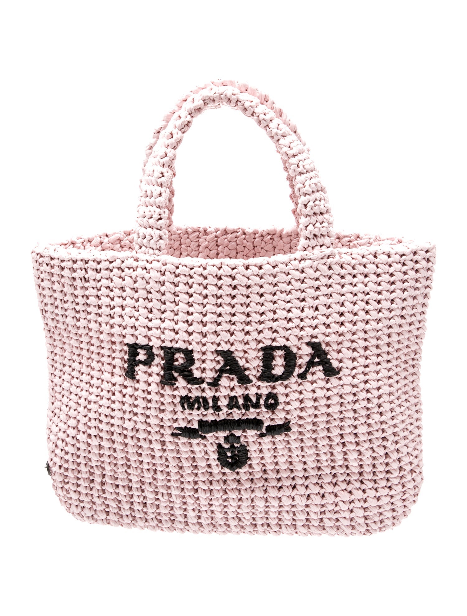 Prada Enameled Metal Triangle Tote Small