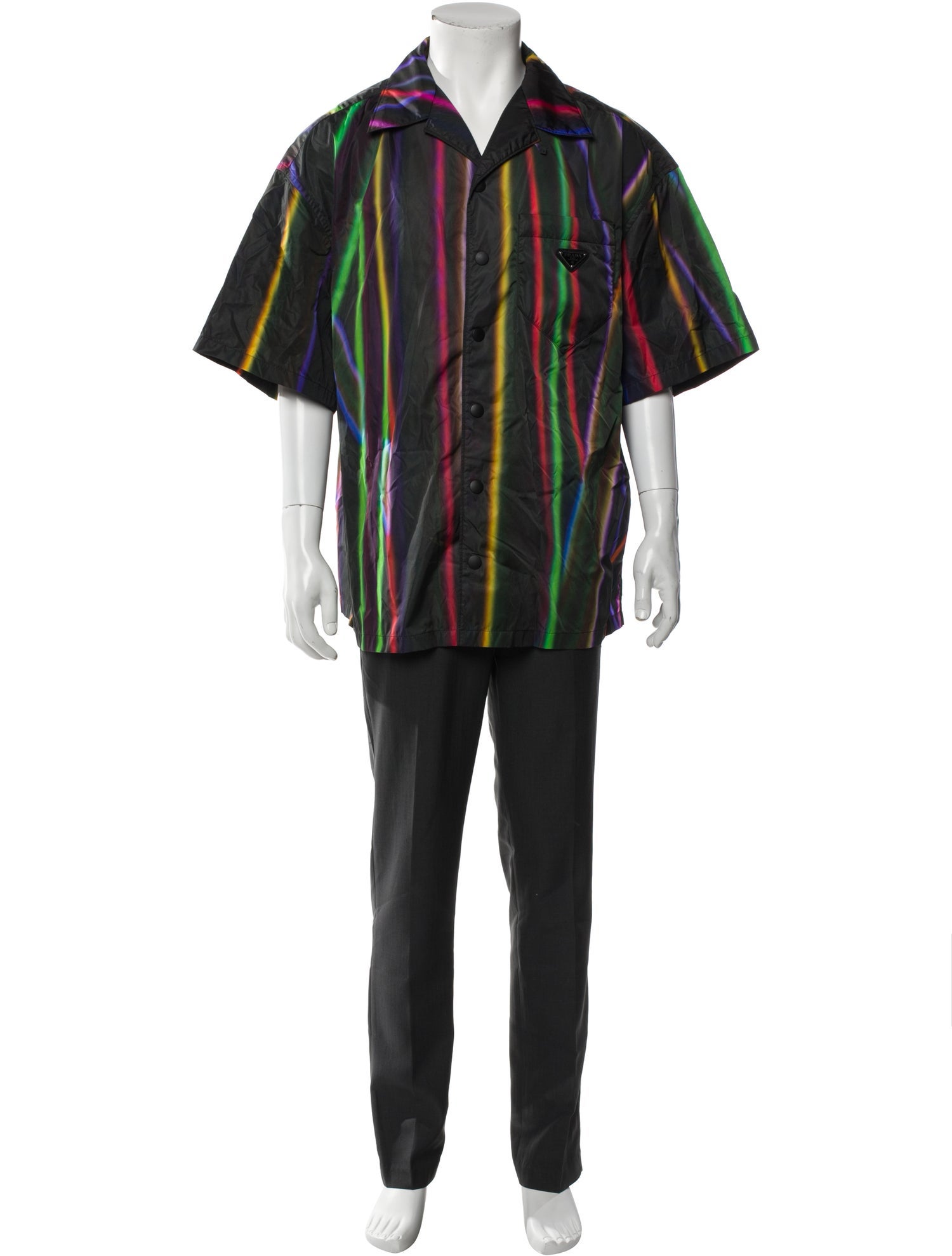 Prada 2022 Enameled Metal Triangle Shirt