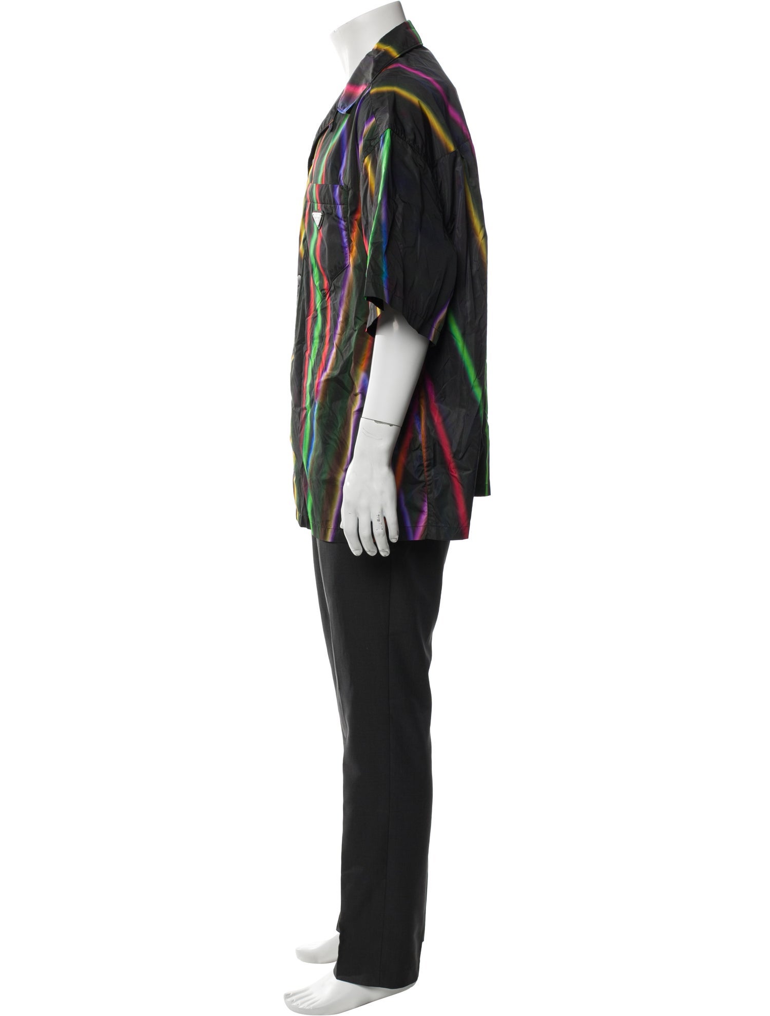 Prada 2022 Enameled Metal Triangle Shirt