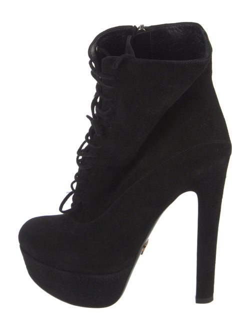 Prada Suede Lace-Up Boots