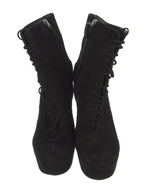 Prada Suede Lace-Up Boots
