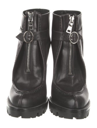Prada Leather Lace-Up Boots