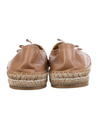 Prada Leather Whipstitch Trim Espadrilles