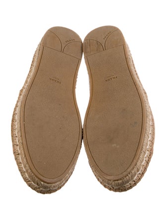 Prada Leather Whipstitch Trim Espadrilles