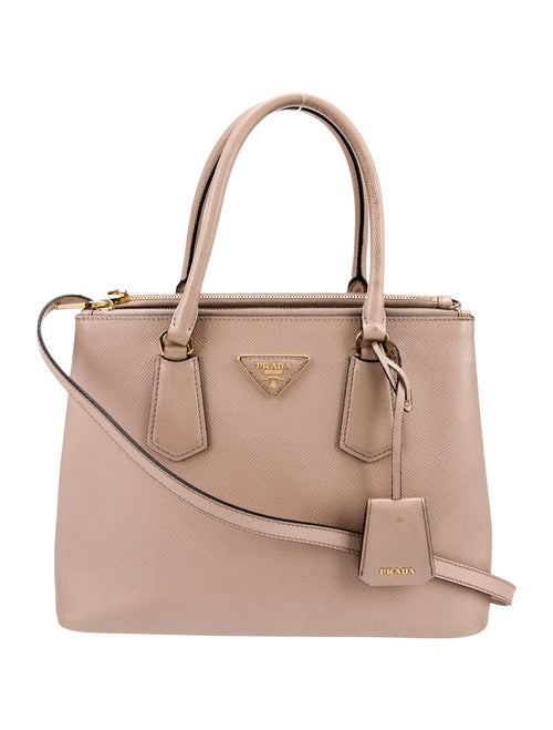 Prada Enameled Metal Triangle Top Handle Bag Medium