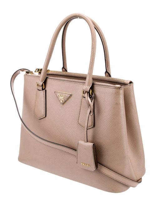 Prada Enameled Metal Triangle Top Handle Bag Medium