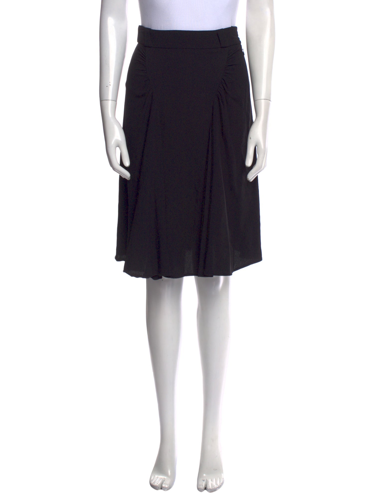 Prada Pleated Accents Knee-Length Skirt