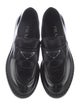 Prada Enameled Metal Triangle Patent Leather Oxfords