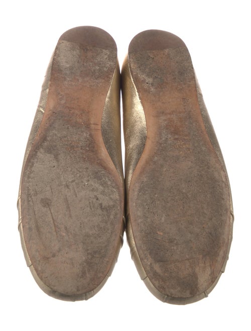 Prada Leather Ruffle Embellishment Ballet Flats