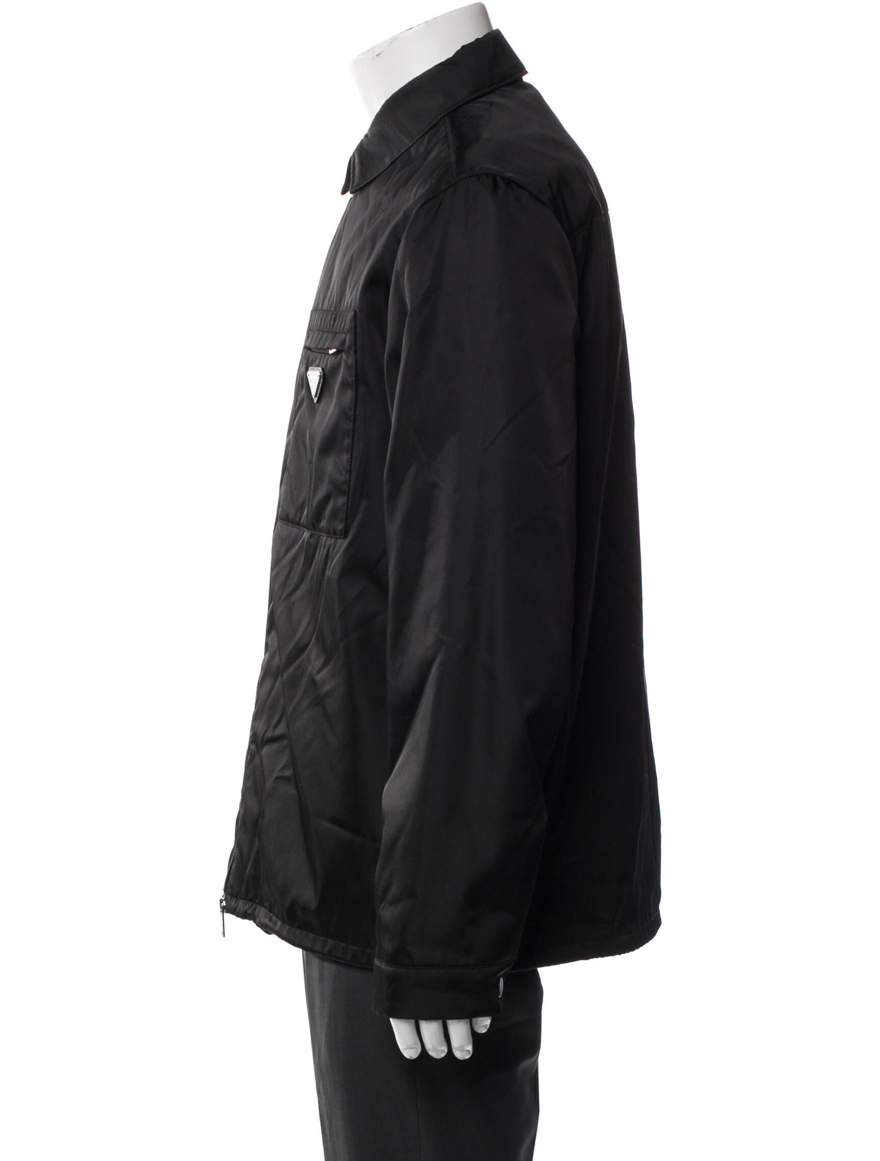 Prada 2020 Enameled Metal Triangle Windbreaker