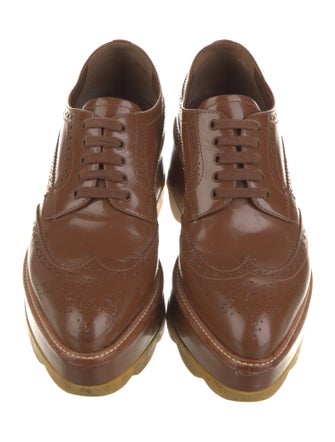 Prada Leather Lasercut Accents Pumps