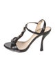 Prada Patent Leather T-Strap Sandals