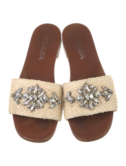 Prada Straw Slides