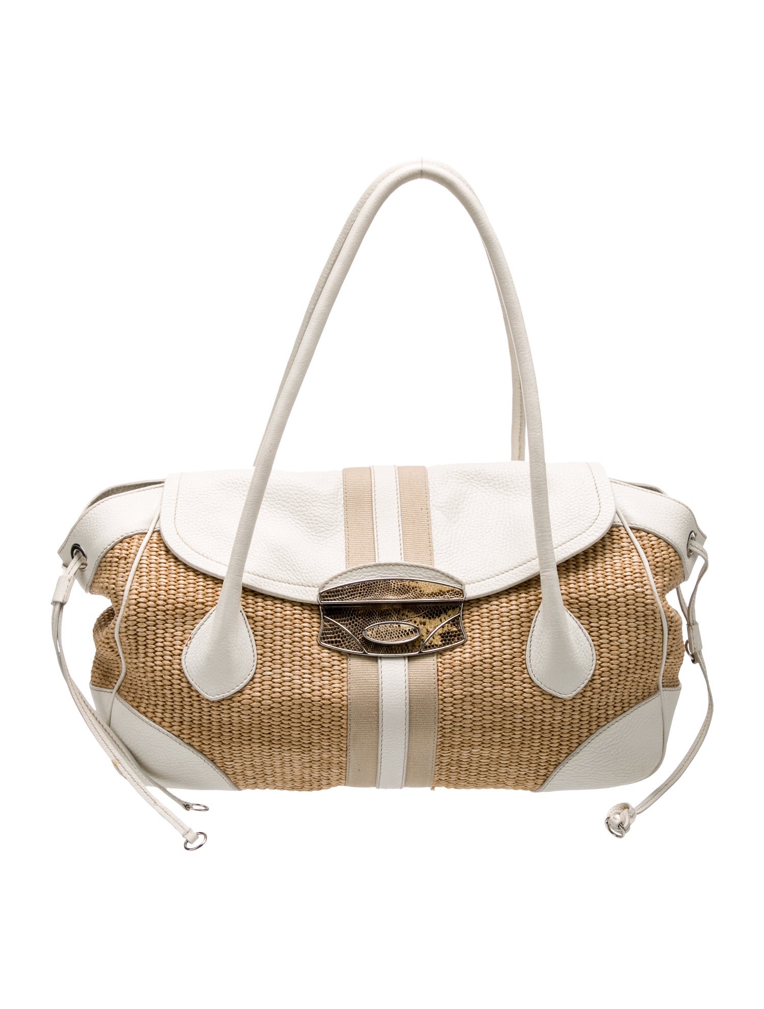 Prada Enameled Metal Triangle Shoulder Bag