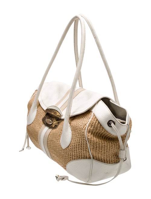 Prada Enameled Metal Triangle Shoulder Bag